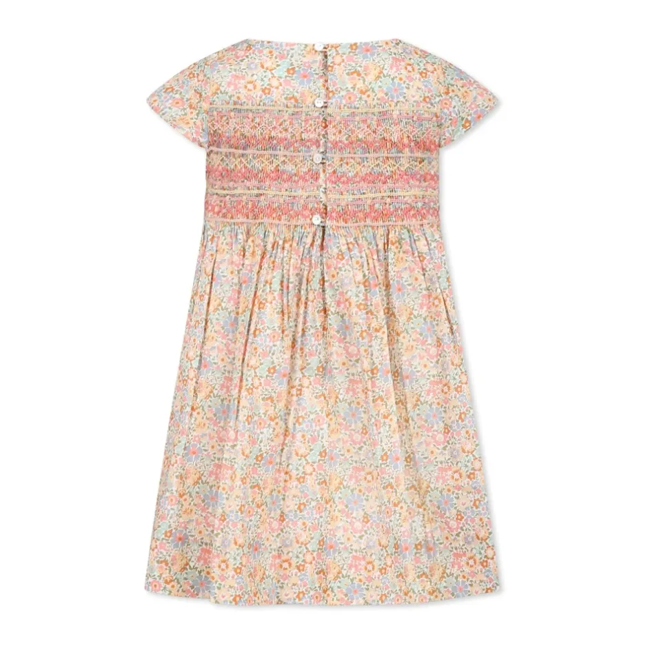 Clearance Blomstret Liberty Stof Kortærmet Kjole Børn Kjoler & Nederdele