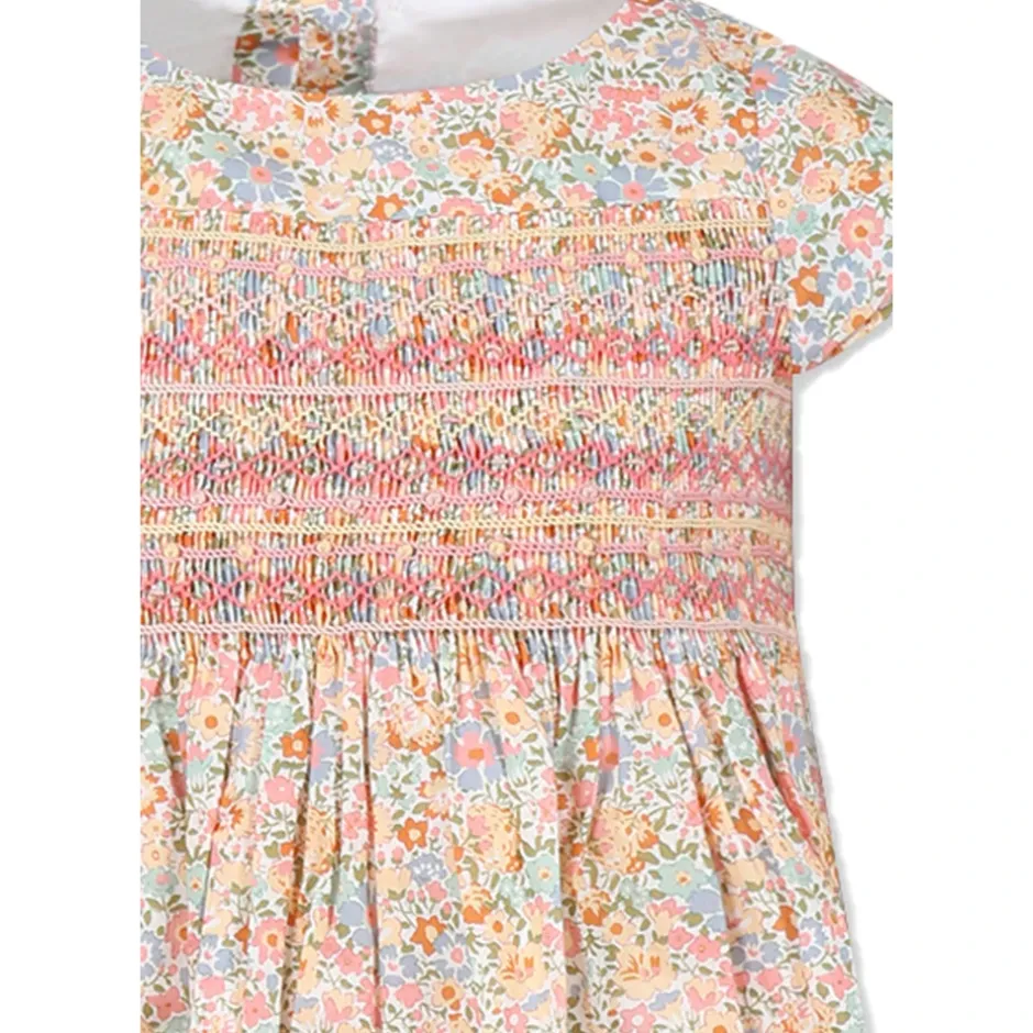 Clearance Blomstret Liberty Stof Kortærmet Kjole Børn Kjoler & Nederdele