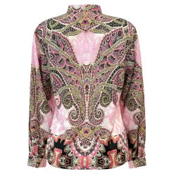 Discount Blomstret Paisley LS Skjorte i Pink Dame Bluser & Skjorter