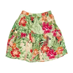 Clearance Blomstret Plisseret Mini Nederdel Børn Kjoler & Nederdele