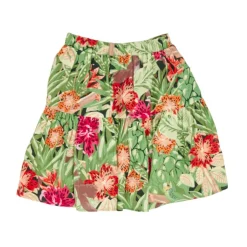 Clearance Blomstret Plisseret Mini Nederdel Børn Kjoler & Nederdele