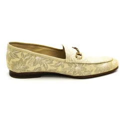 Best Blomstret stof loafers med lav sål Dame Loafers