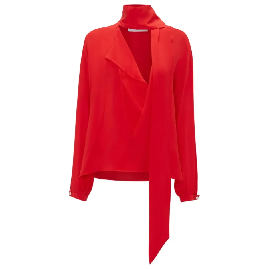 Clearance Blusa con dettaglio foulard Dame Bluser & Skjorter