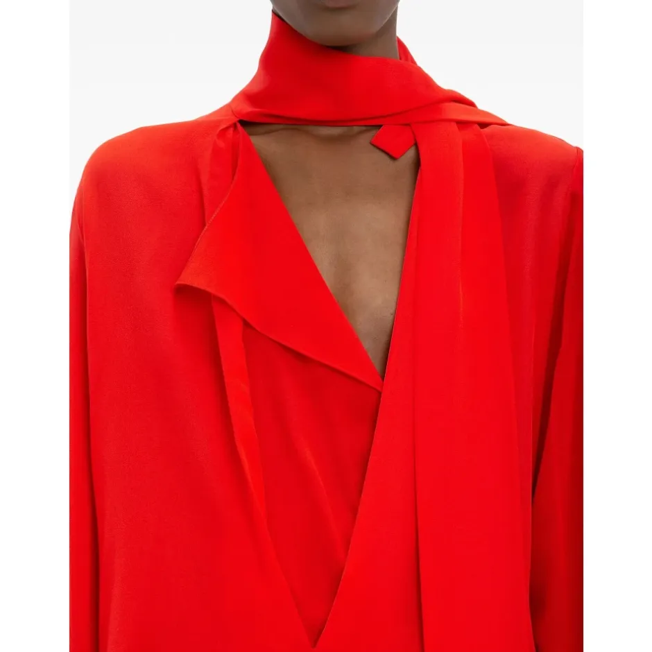 Clearance Blusa con dettaglio foulard Dame Bluser & Skjorter