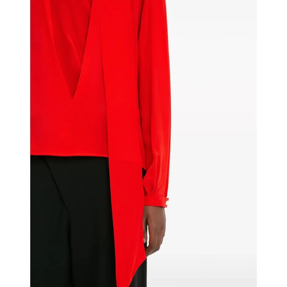 Clearance Blusa con dettaglio foulard Dame Bluser & Skjorter