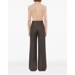 Best Bluse med blonde og flæsehals Dame Bluser & Skjorter