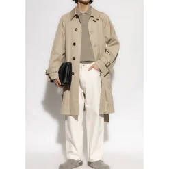 Clearance Bomulds trenchcoat med bælte Frakker