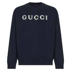 Outlet Bomuldsjersey sweatshirt med broderi Trøjer|Sweatshirts