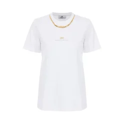 New Bomuldsjersey T-shirt med halskæde Dame T-Shirts