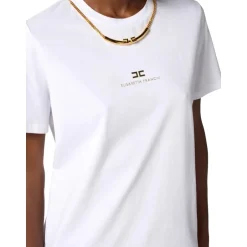 New Bomuldsjersey T-shirt med halskæde Dame T-Shirts