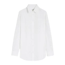 Clearance Bomuldsskjorte med klassiske detaljer Dame Bluser & Skjorter