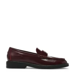 Outlet Bordeaux Flade Sko Dame Loafers