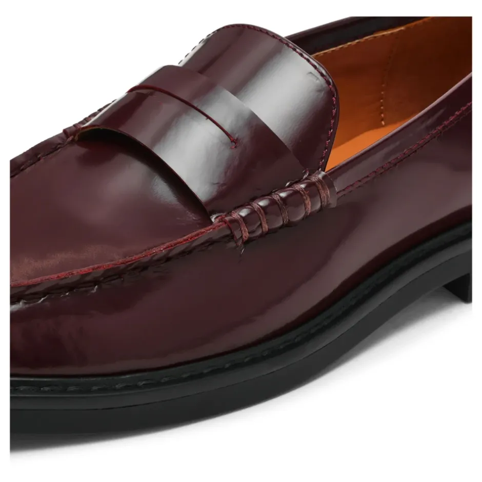 Outlet Bordeaux Flade Sko Dame Loafers