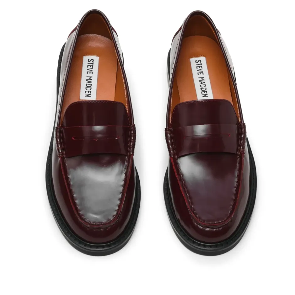 Outlet Bordeaux Flade Sko Dame Loafers