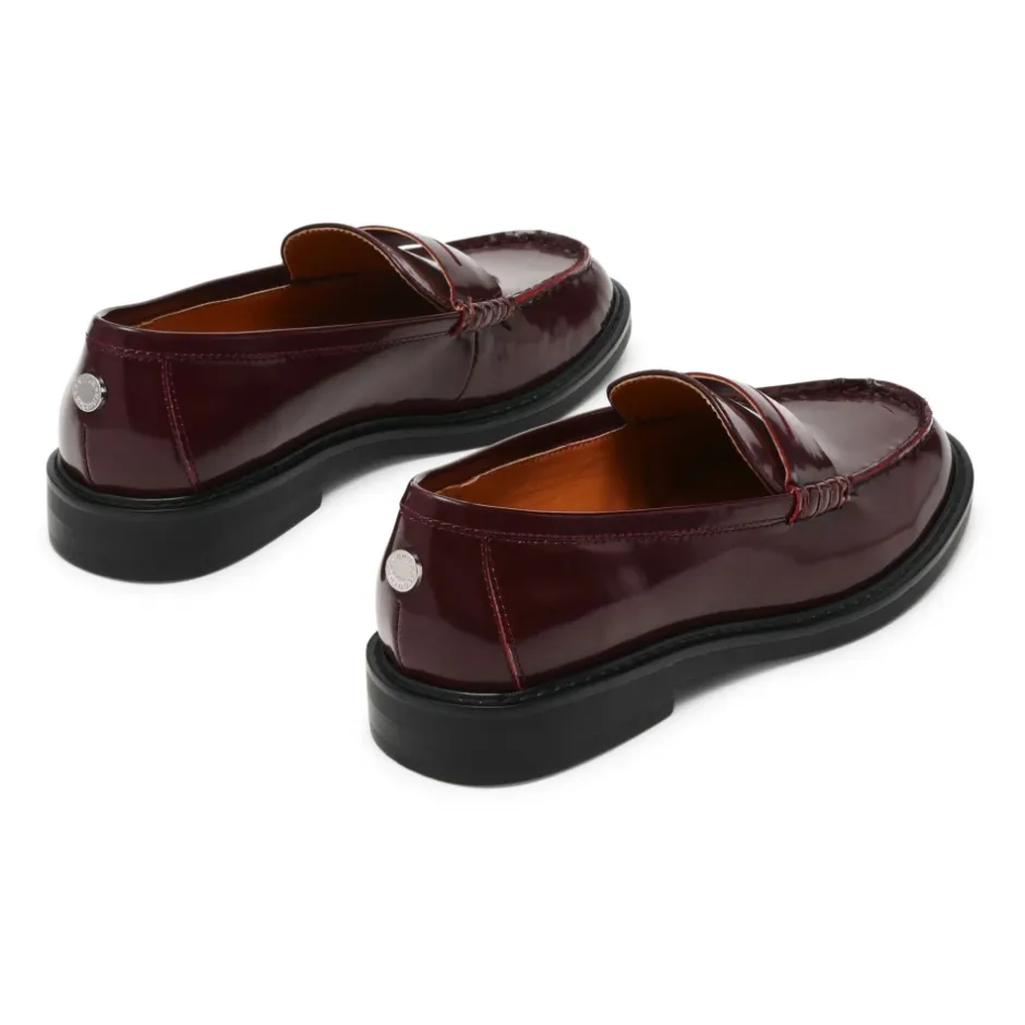 Outlet Bordeaux Flade Sko Dame Loafers