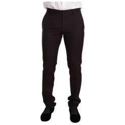 Outlet Bordeaux Stribet Slim Fit Suit Jakkesæt