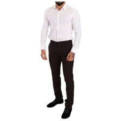 Outlet Bordeaux Stribet Slim Fit Suit Jakkesæt