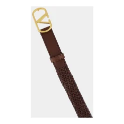 Best Braided Leather VLogo Belt Bælter