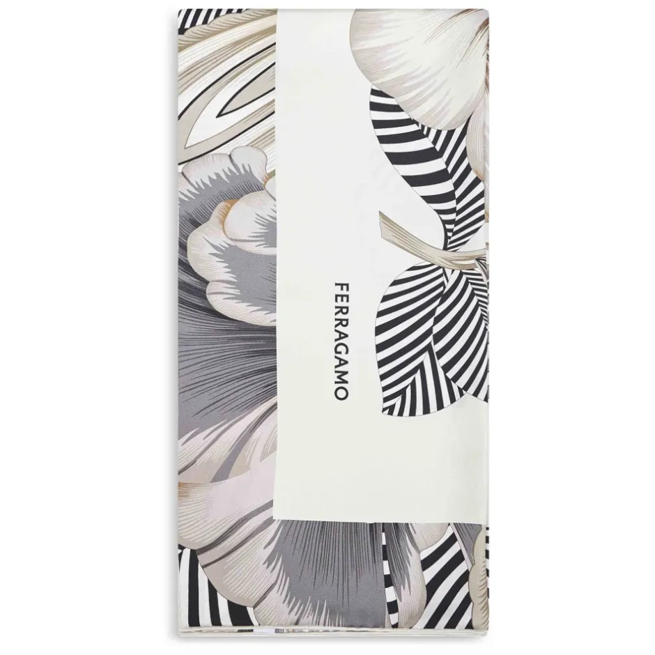 Clearance Brezza Print Silk Twill Scarf Dame Tørklæder