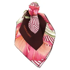Clearance Brezza Print Silke Twill Tørklæde Dame Tørklæder