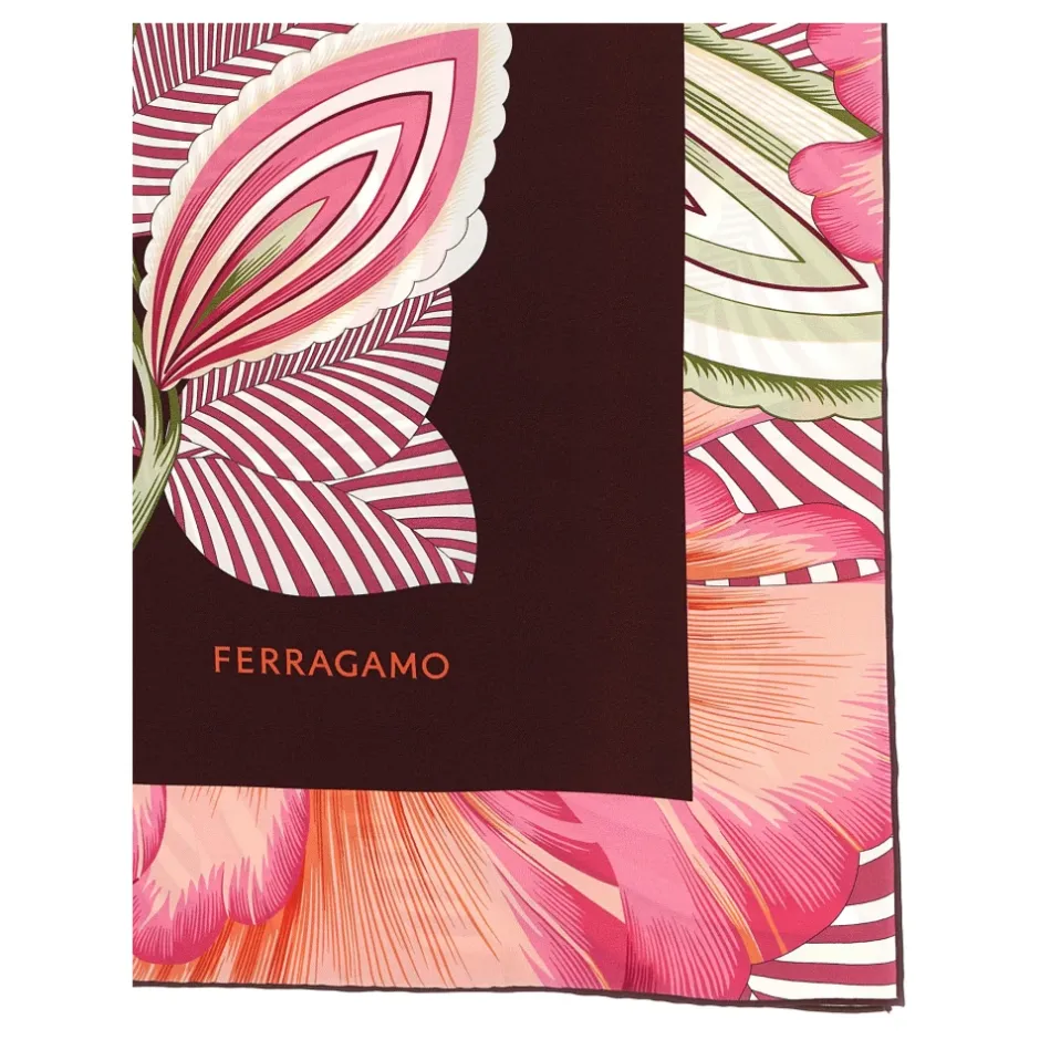 Clearance Brezza Print Silke Twill Tørklæde Dame Tørklæder