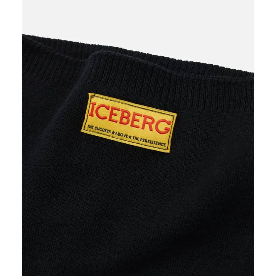 Hot BØRN - uld pandebånd med logo på en gul mærkat Børn Huer & Kasketter