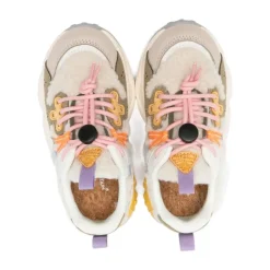 Online Børns Multifarvede Sneakers med Falsk Pelskant Børn Sneakers