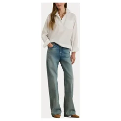 New Broadcloth Cropped Skjorte Dame Bluser & Skjorter