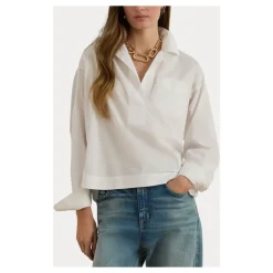 New Broadcloth Cropped Skjorte Dame Bluser & Skjorter