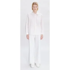Sale Broderet Boyfriend Skjorte Dame Bluser & Skjorter