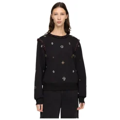 Hot Broderet Maja Sweater Dame Sweatshirts