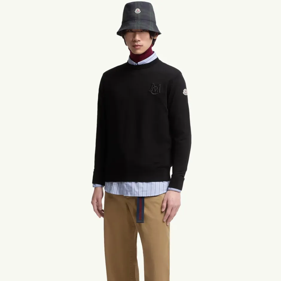 Online Broderet Monogram Jumper Trøjer|Sweatshirts