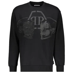Outlet Broderet Sweatshirt med Print Sweatshirts