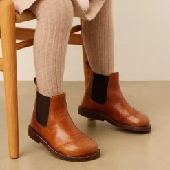 Brogue Chelsea Støvle - Cognac/ Børn Støvler