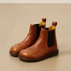 Brogue Chelsea Støvle - Cognac/ Børn Støvler