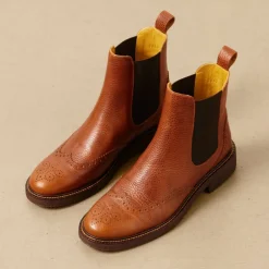 Best Brogue Chelsea Støvle - Cognac/ Dame Chelsea Boots