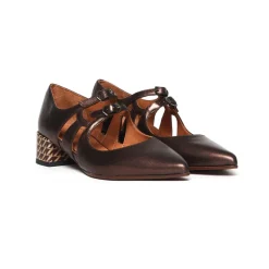 Online Bronze Læder Jersey Sko Dame Pumps|Stiletter