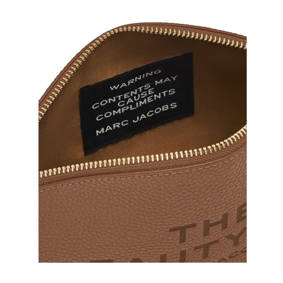 Clearance Læder Håndledsrem med Logo Print Dame Clutch