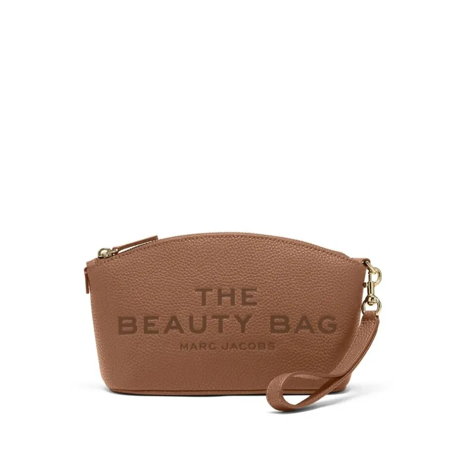 Clearance Læder Håndledsrem med Logo Print Dame Clutch
