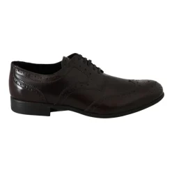 Best læder Wingtip Brogue Flats Dame Snøresko