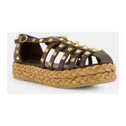 Best Rockstud Flat Espadrille Sandaler Dame Sandaler