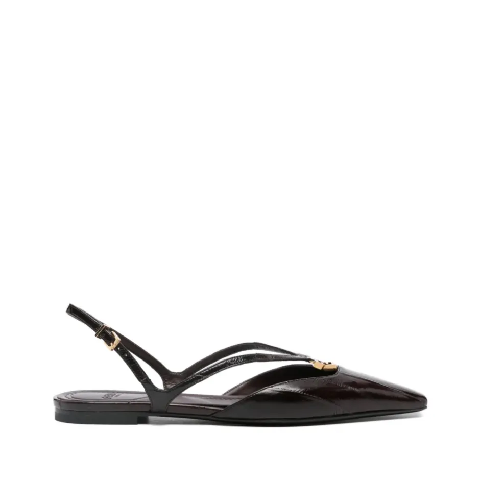 Discount spids tå slingback flade Dame Ballerina Sko