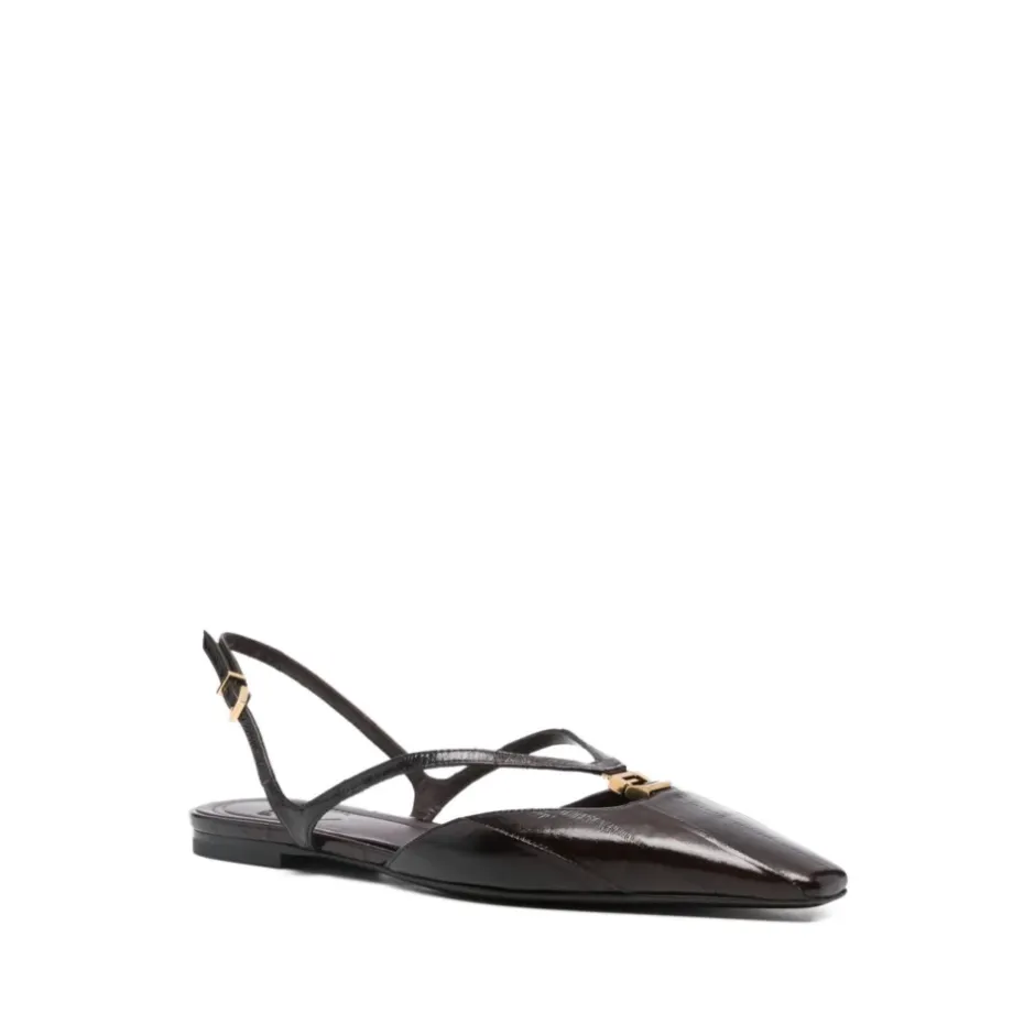 Discount spids tå slingback flade Dame Ballerina Sko