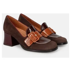 Clearance e 70`er-inspirerede lædersko med hæl Dame Pumps|Stiletter