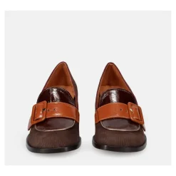 Clearance e 70`er-inspirerede lædersko med hæl Dame Pumps|Stiletter