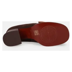 Clearance e 70`er-inspirerede lædersko med hæl Dame Pumps|Stiletter