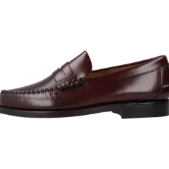 New Burgunderfarvede læderloafers Loafers