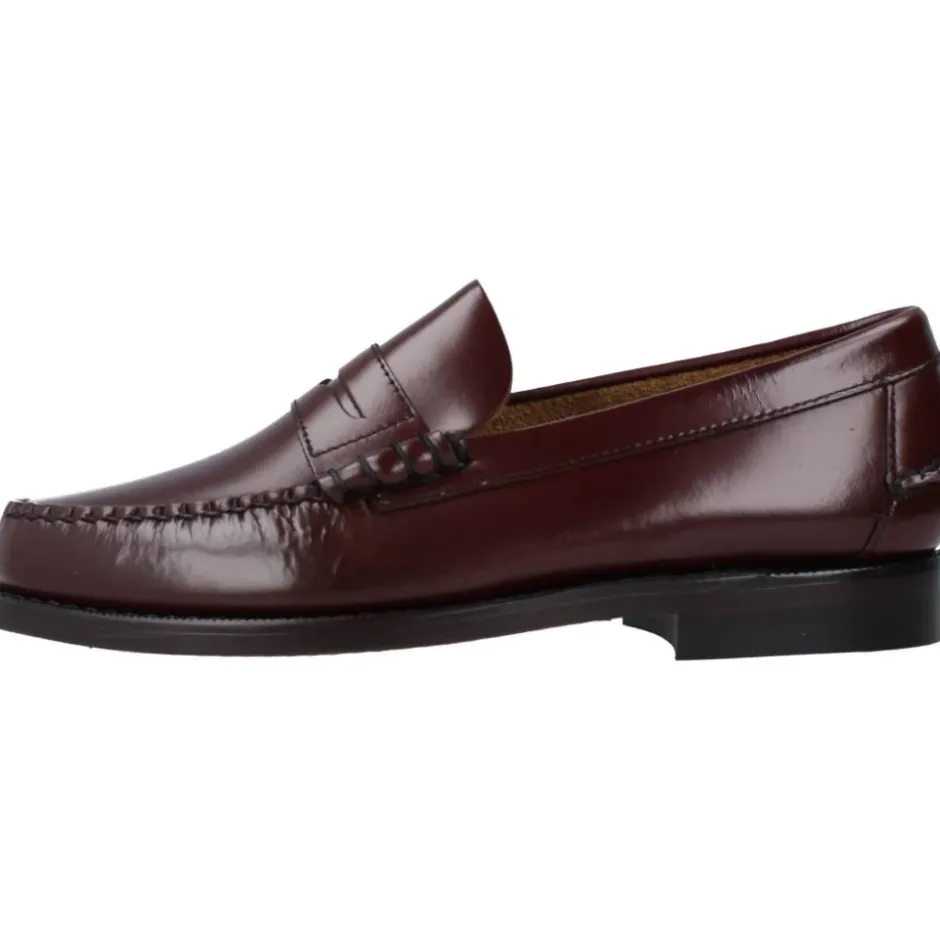 New Burgunderfarvede læderloafers Loafers