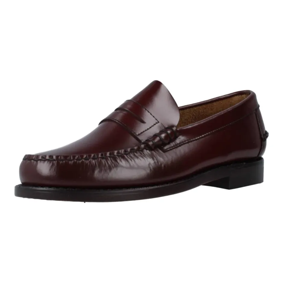 New Burgunderfarvede læderloafers Loafers