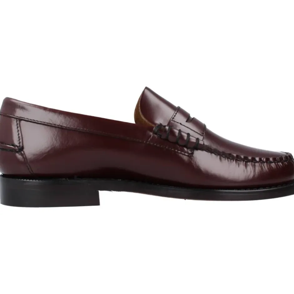 New Burgunderfarvede læderloafers Loafers